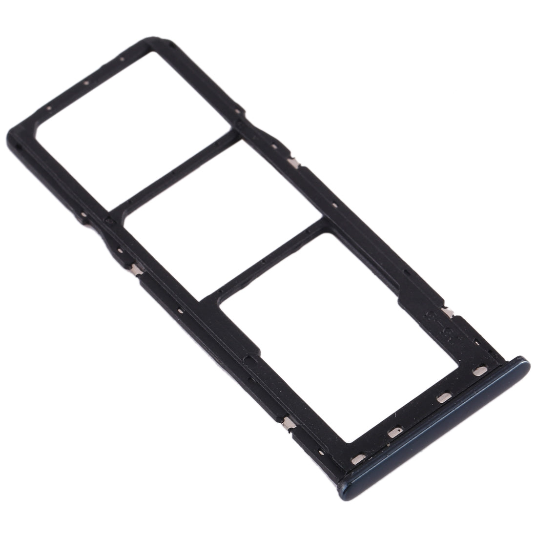 For Galaxy A20 A30 A50 SIM Card Tray + SIM Card Tray + Micro SD Card Tray (Black)