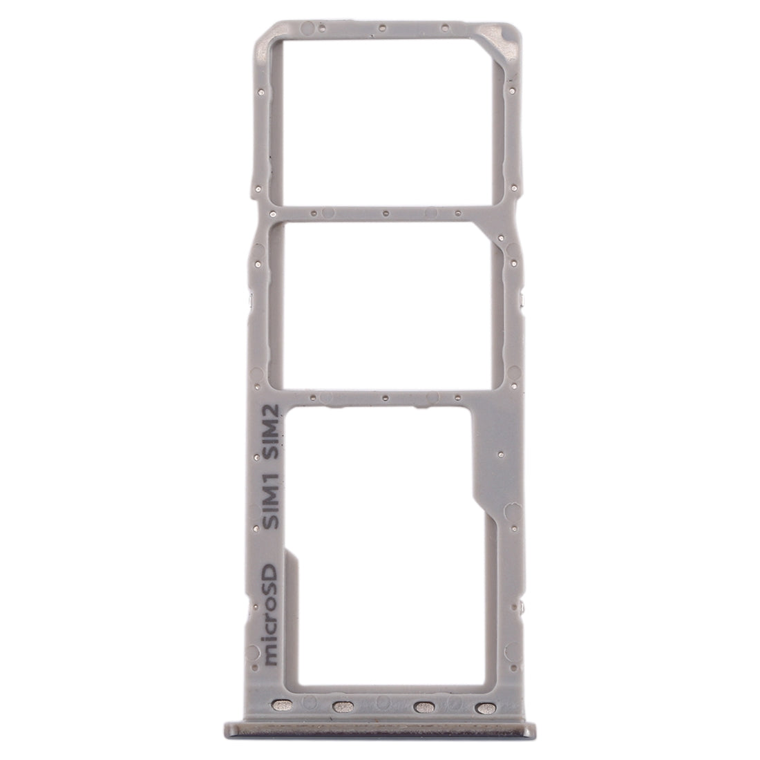 For Galaxy A20 A30 A50 SIM Card Tray + SIM Card Tray + Micro SD Card Tray (Grey)