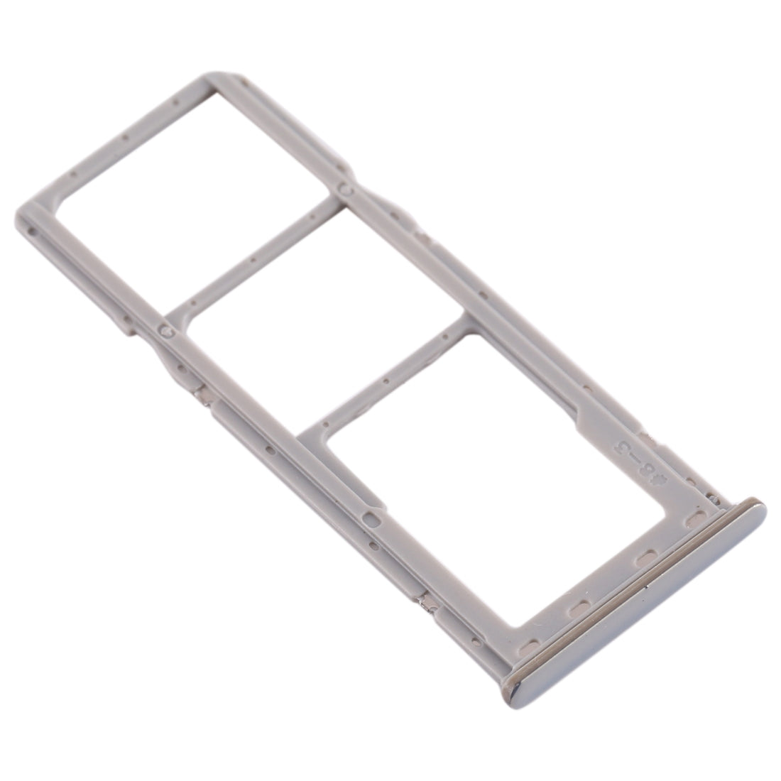 For Galaxy A20 A30 A50 SIM Card Tray + SIM Card Tray + Micro SD Card Tray (Grey)