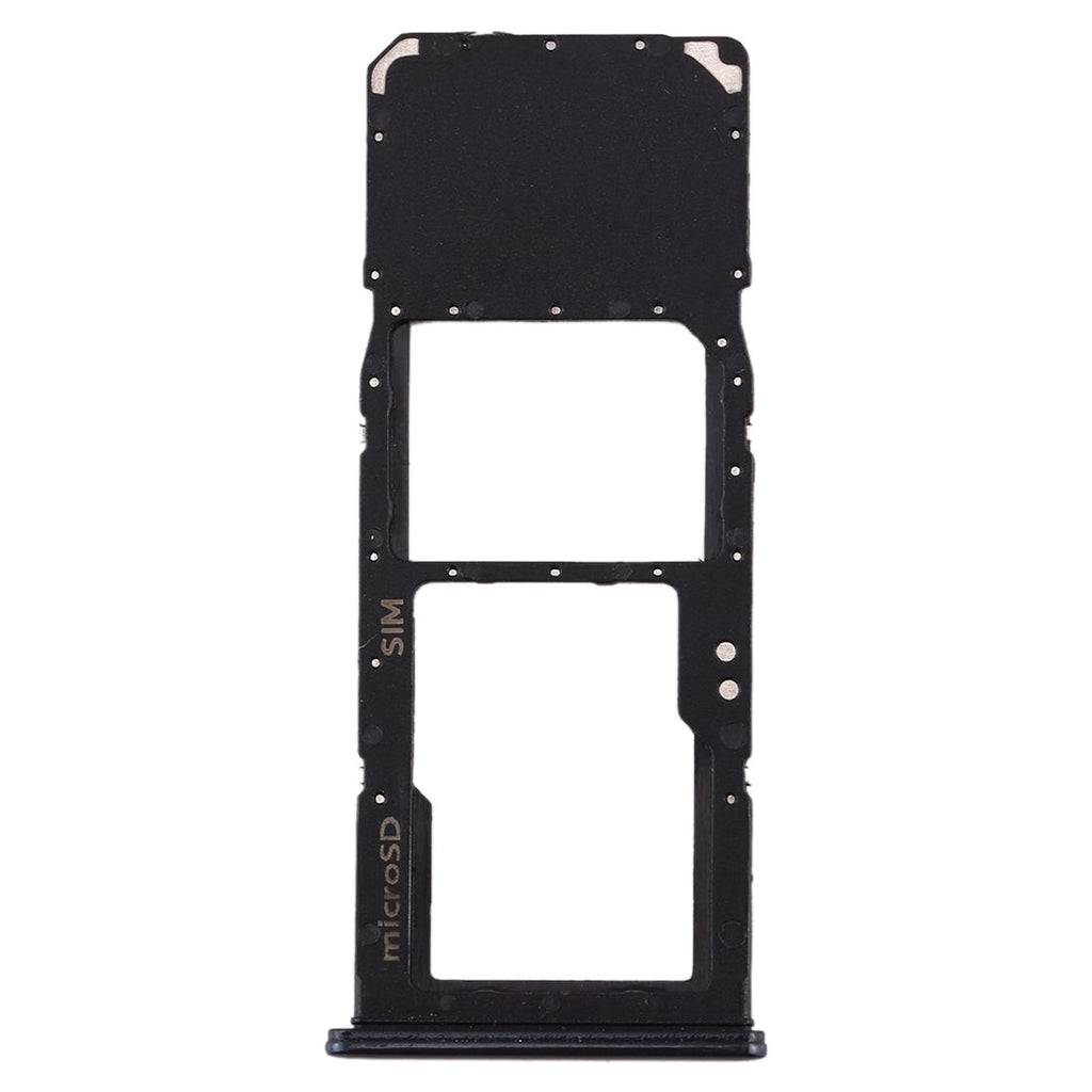 For Galaxy A70 SIM Card Tray + Micro SD Card Tray (Black)