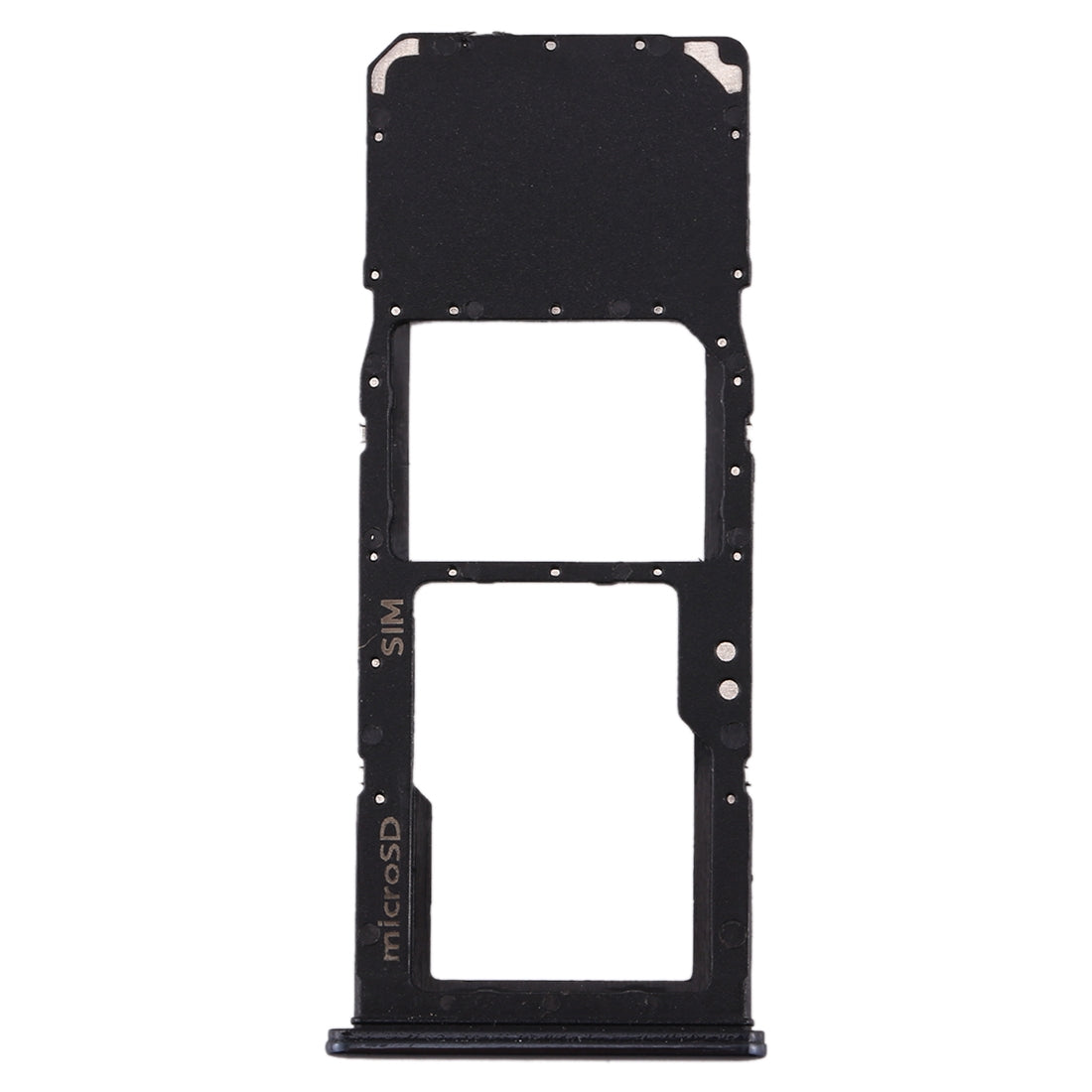 For Galaxy A70 SIM Card Tray + Micro SD Card Tray (Black)