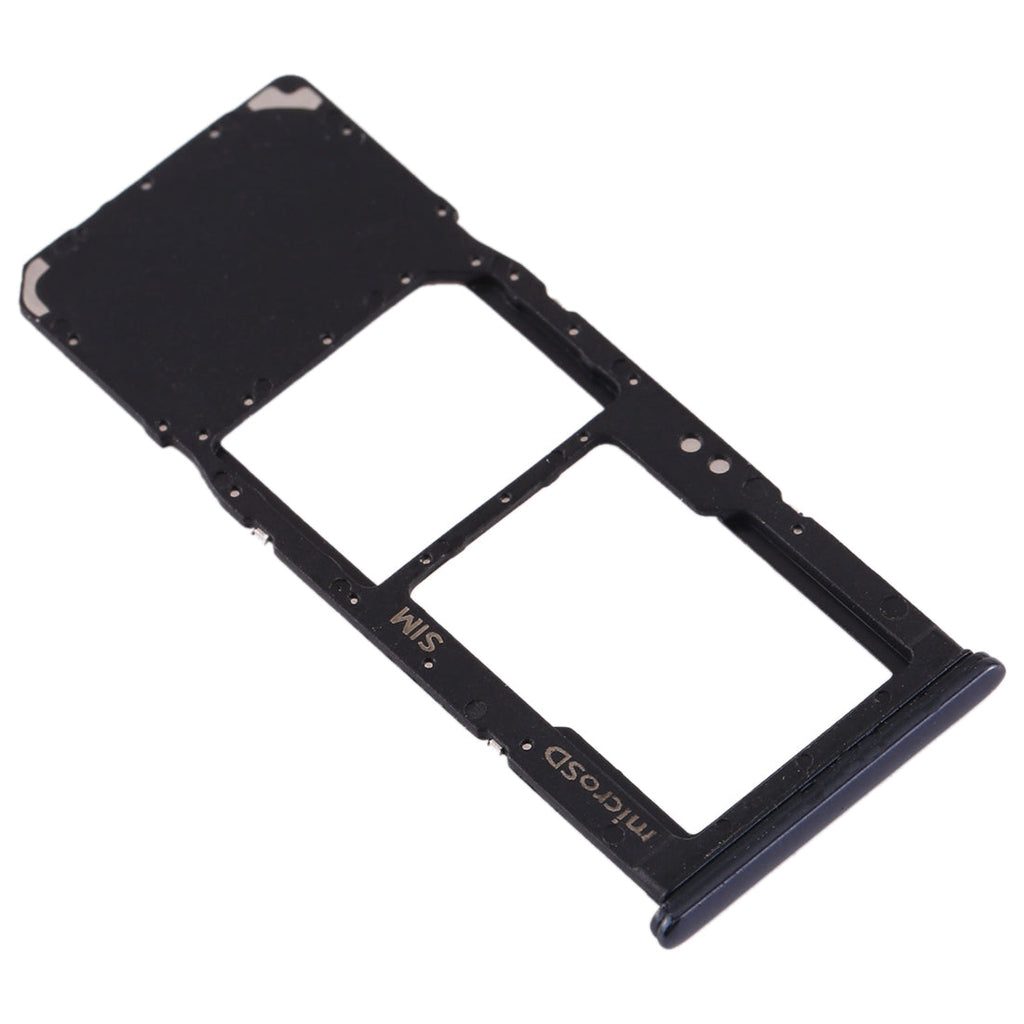 For Galaxy A70 SIM Card Tray + Micro SD Card Tray (Black)