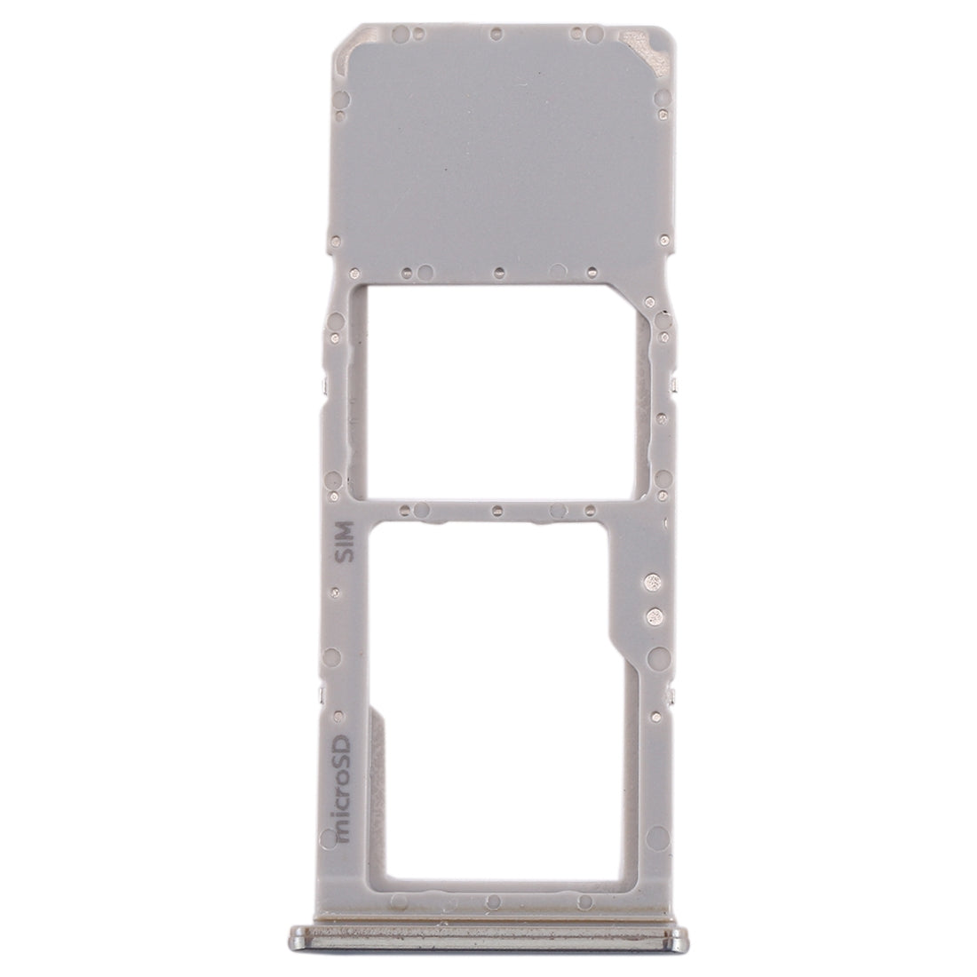For Galaxy A70 SIM Card Tray + Micro SD Card Tray (Silver)