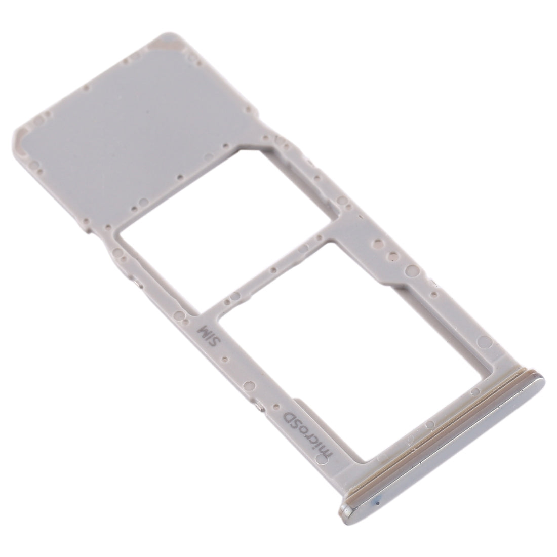For Galaxy A70 SIM Card Tray + Micro SD Card Tray (Silver)