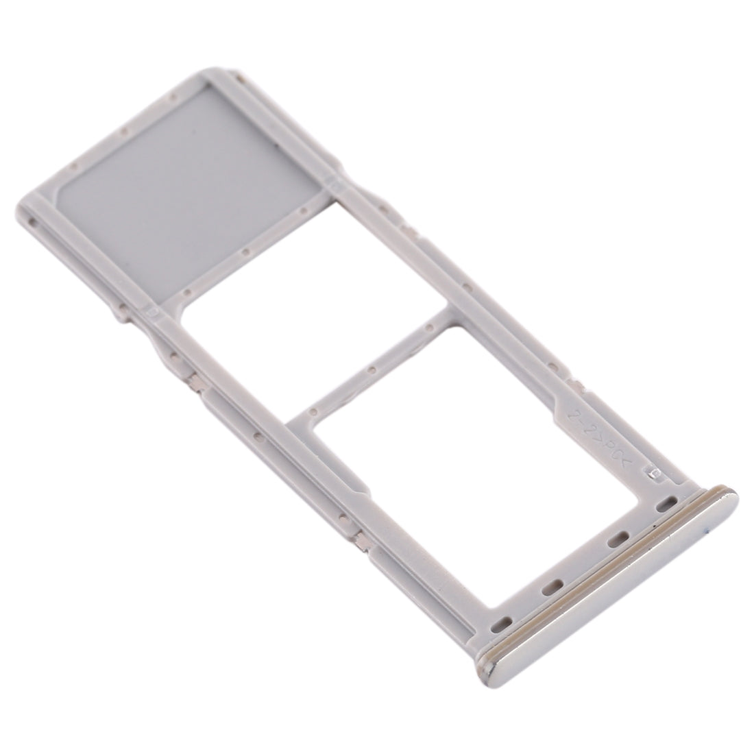 For Galaxy A70 SIM Card Tray + Micro SD Card Tray (Silver)
