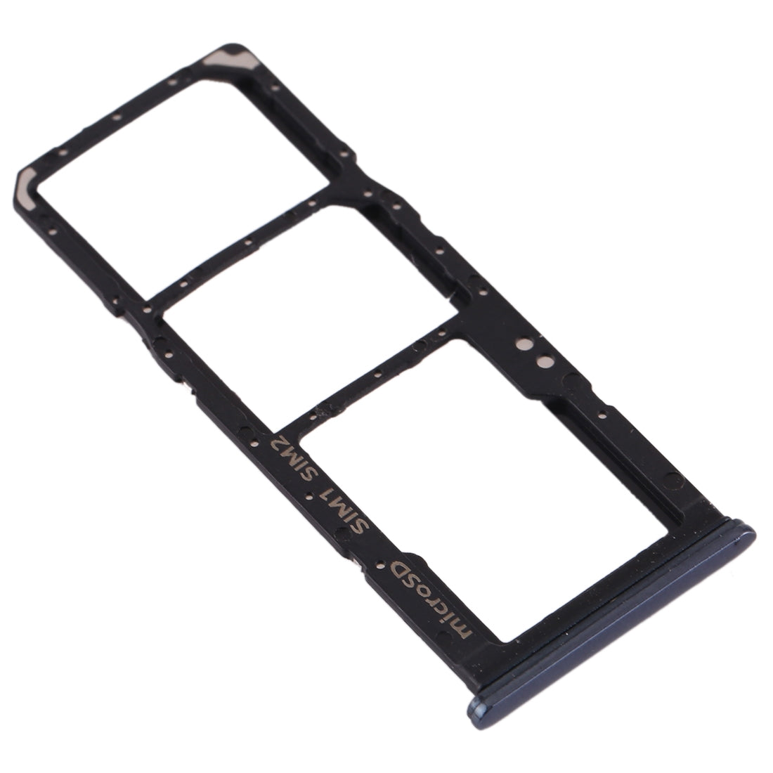 For Galaxy A70 SIM Card Tray + SIM Card Tray + Micro SD Card Tray (Black)