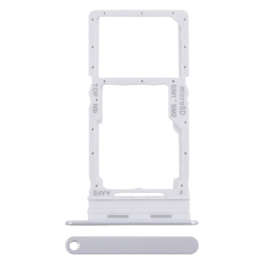 For Samsung Galaxy A16 SM-A165F Original SIM Card Tray + SIM / Micro SD Card Tray (Silver)