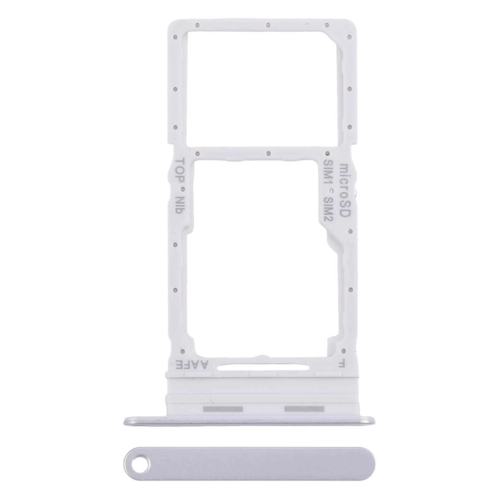 For Samsung Galaxy A16 SM-A165F Original SIM Card Tray + SIM / Micro SD Card Tray (Silver)