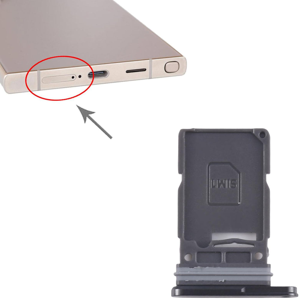 For Samsung Galaxy S25 Ultra SM-S938U US Version Original SIM Card Tray (Black)