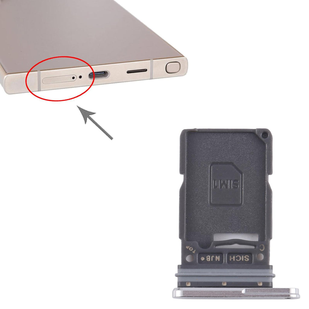 For Samsung Galaxy S25 Ultra SM-S938U US Version Original SIM Card Tray (Silver)