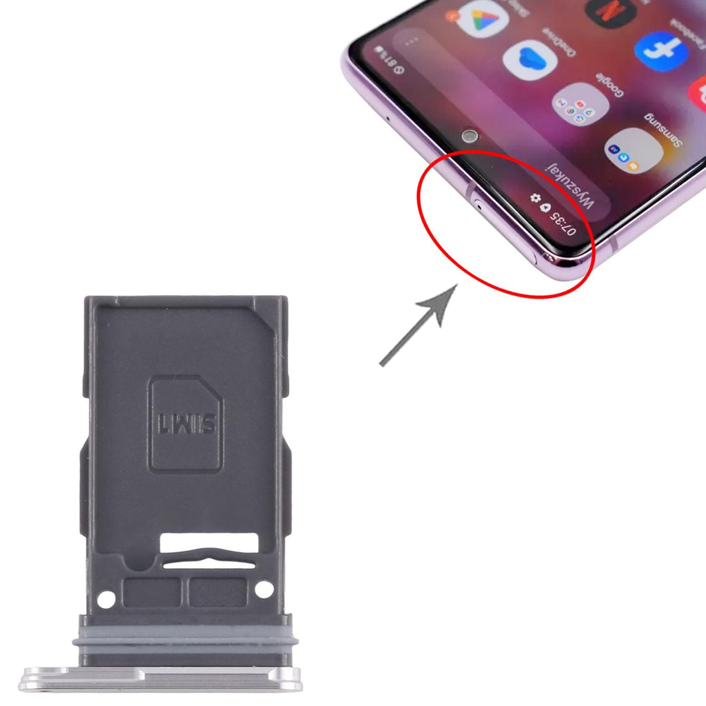 For Samsung Galaxy S24 SM-S921U Original SIM Card Tray (Silver)