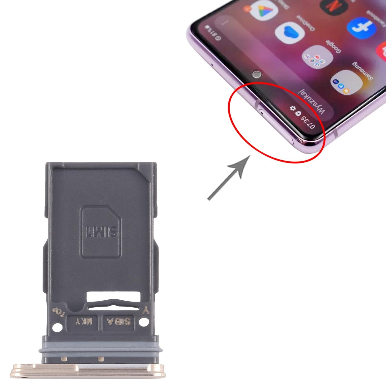 For Samsung Galaxy S24+ SM-S926B Original SIM Card Tray (Gold)