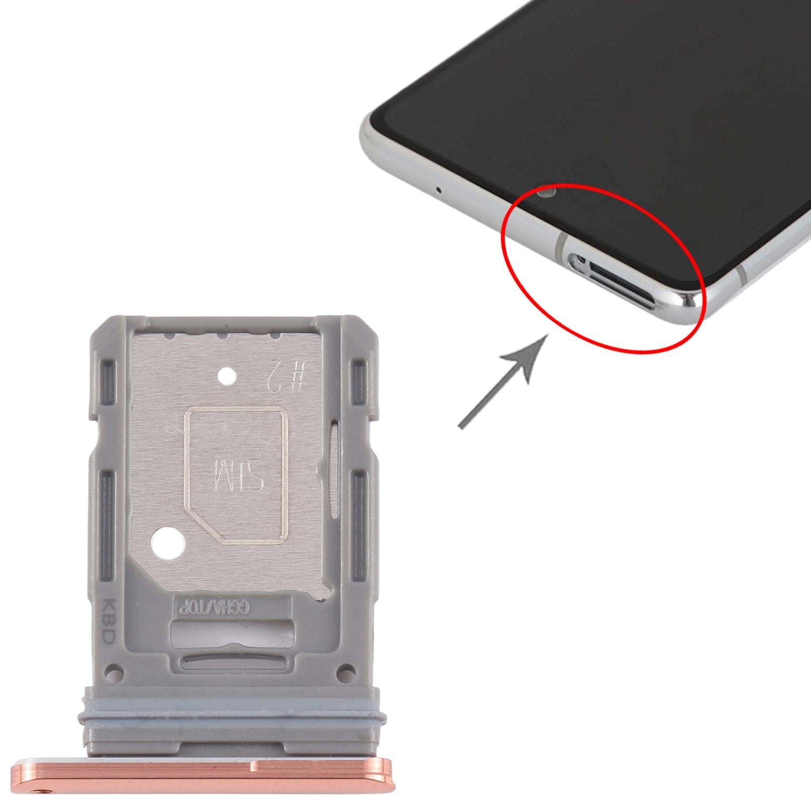 For Samsung Galaxy S20 FE SM-G780F Original SIM Card Tray (Orange)