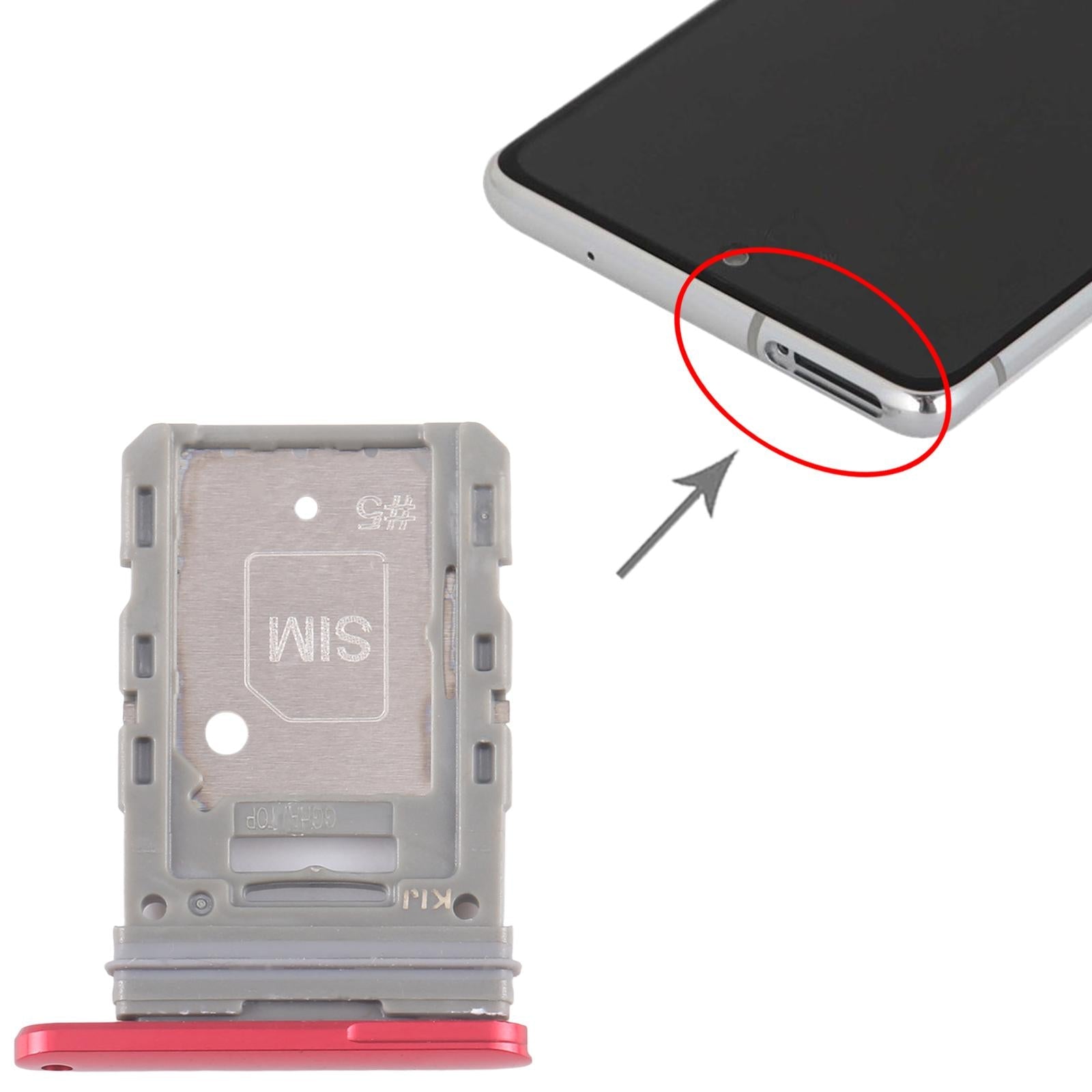 For Samsung Galaxy S20 FE SM-G780F Original SIM Card Tray (Red)