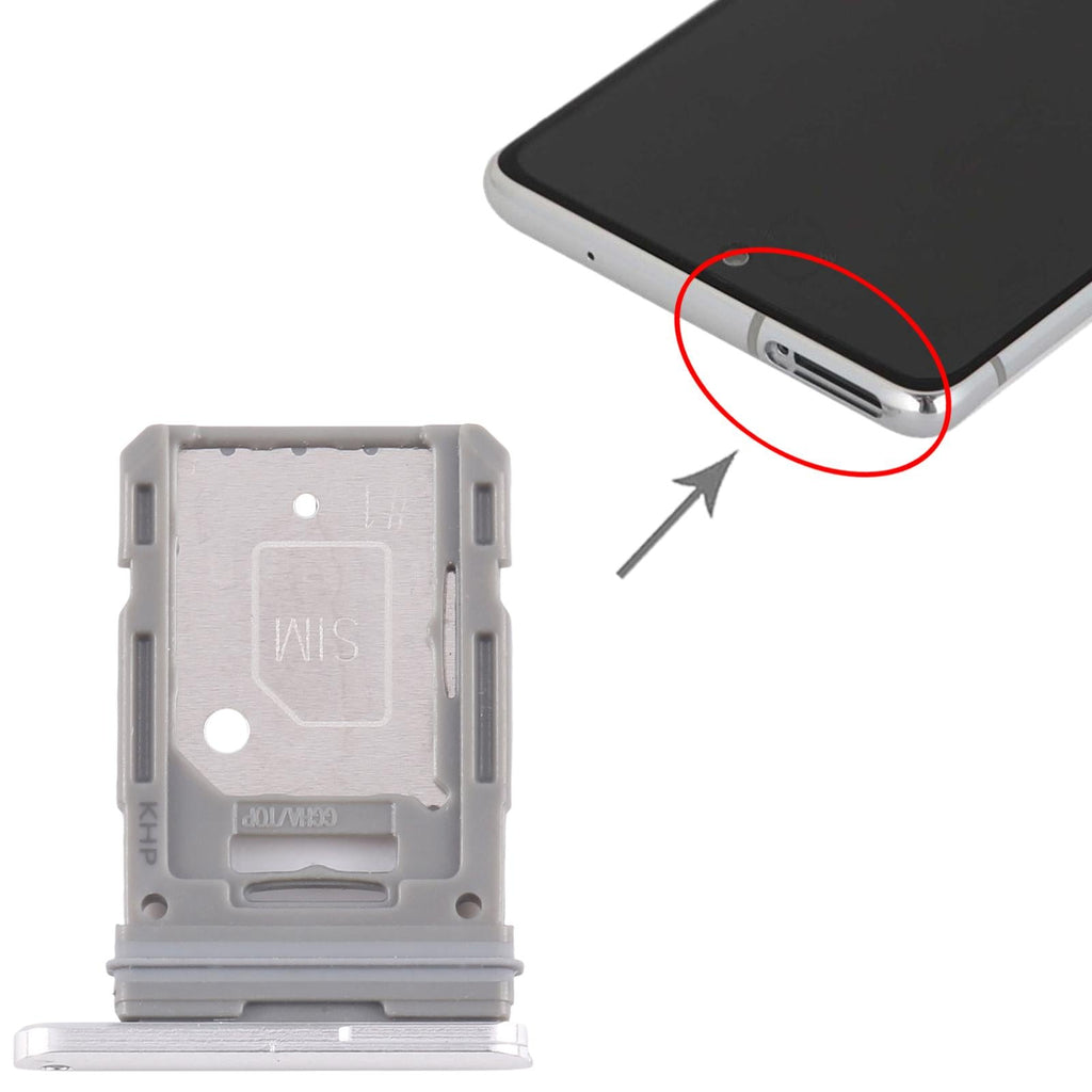 For Samsung Galaxy S20 FE SM-G780F Original SIM Card Tray (Silver)