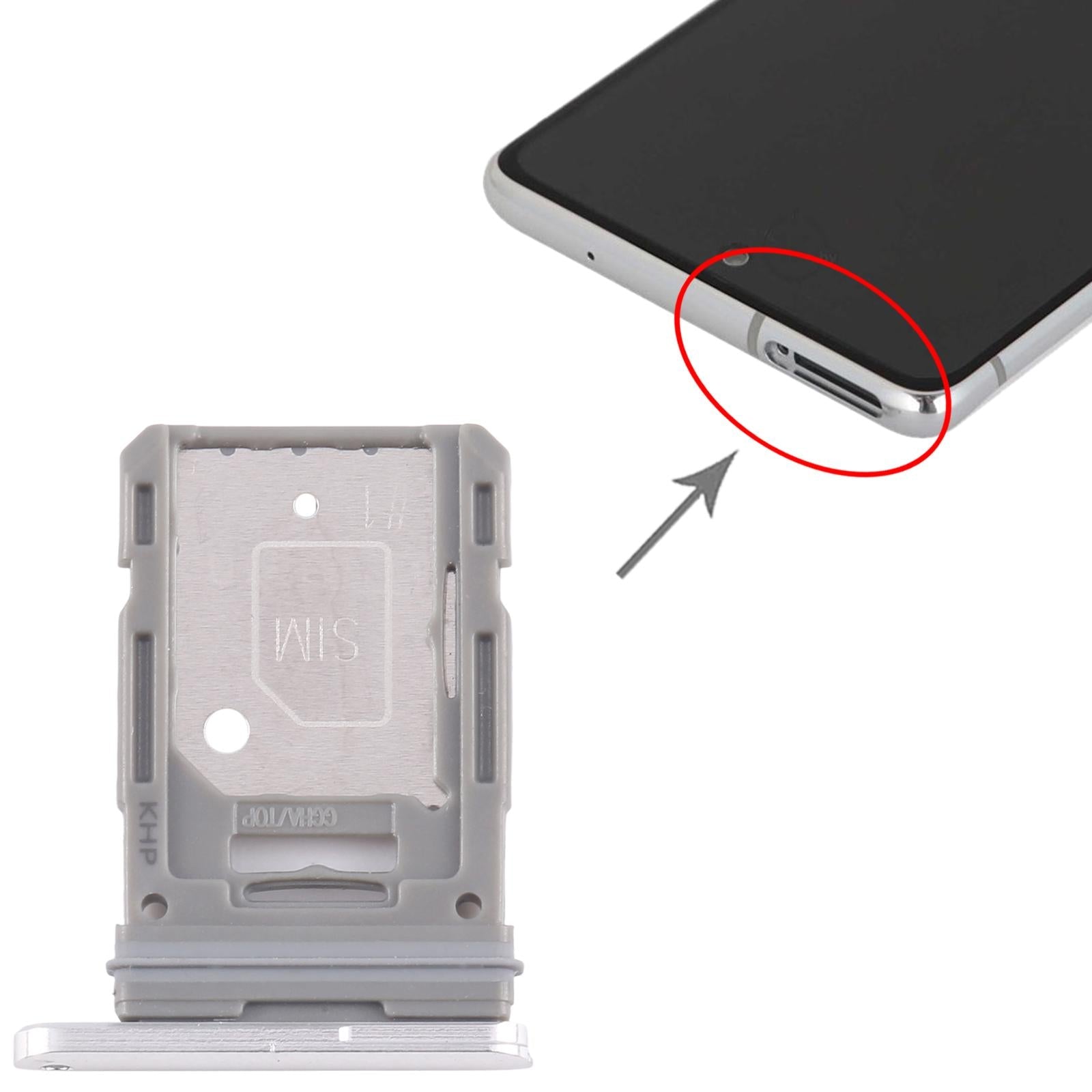 For Samsung Galaxy S20 FE SM-G780F Original SIM Card Tray (Silver)