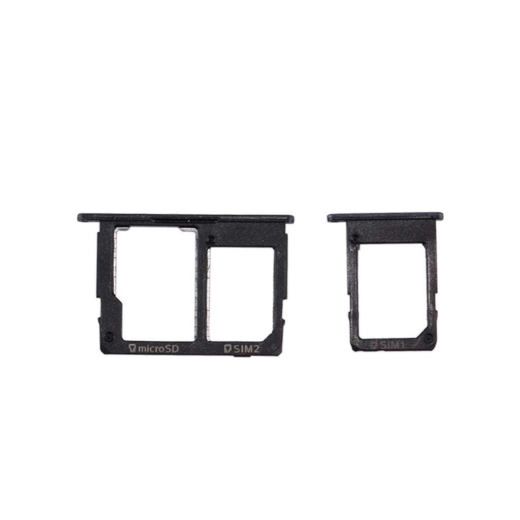 For Galaxy J5 Prime / G570 & J7 Prime / G610 SIM Card Tray + Micro SD & SIM Card Tray (Black)