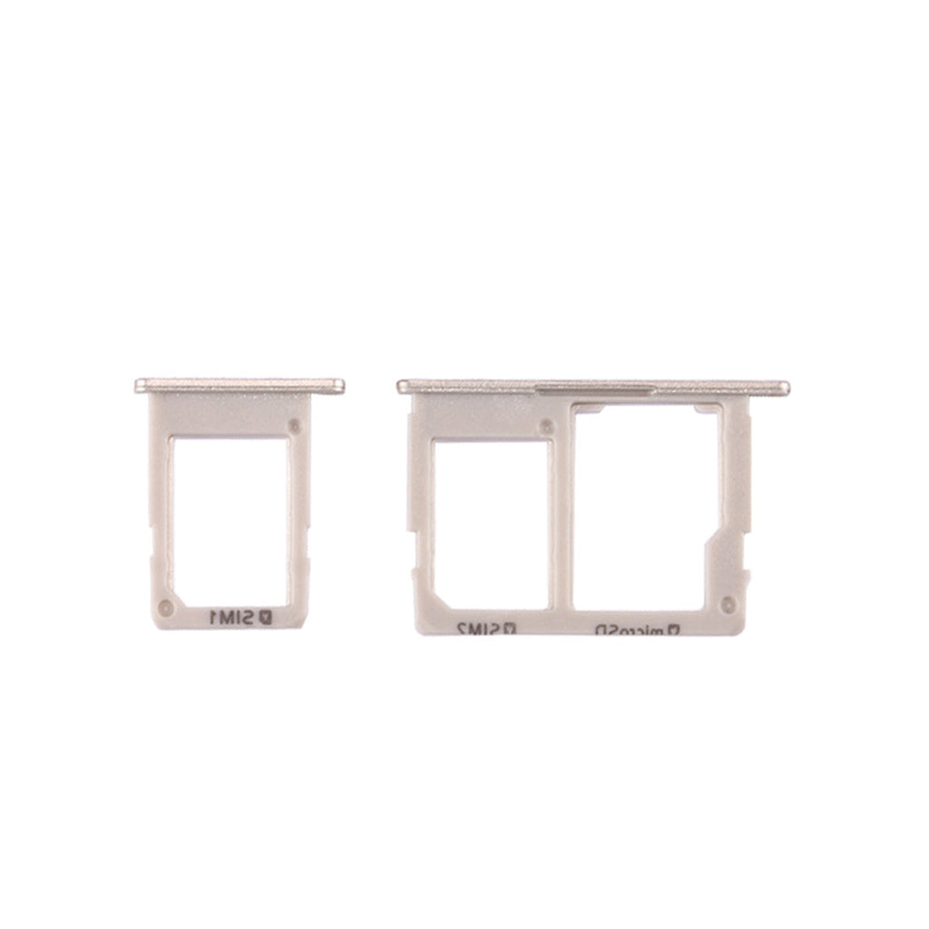 For Galaxy J5 Prime / G570 & J7 Prime / G610 SIM Card Tray + Micro SD & SIM Card Tray (Gold)