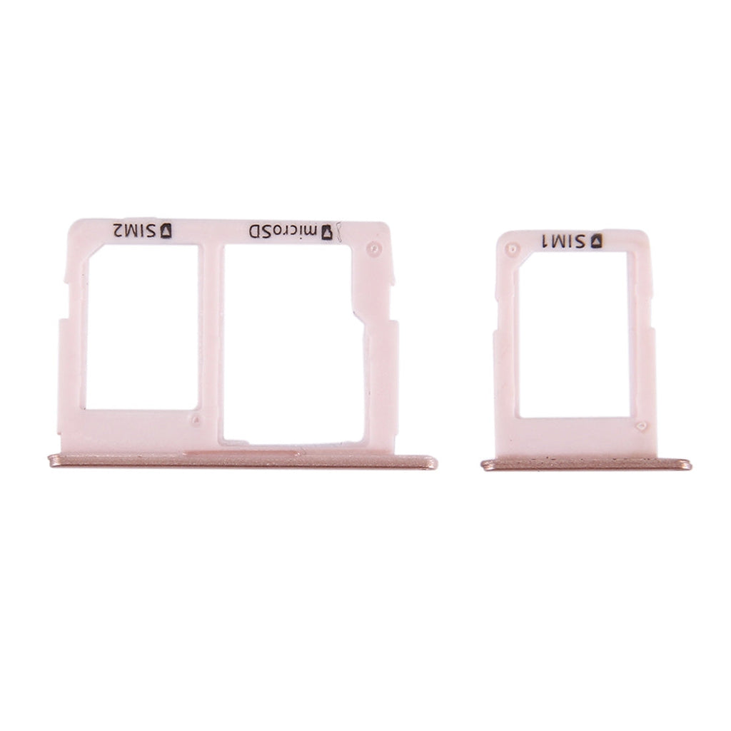 For Galaxy J5 Prime / G570 & J7 Prime / G610 SIM Card Tray + Micro SD & SIM Card Tray (Rose Gold)