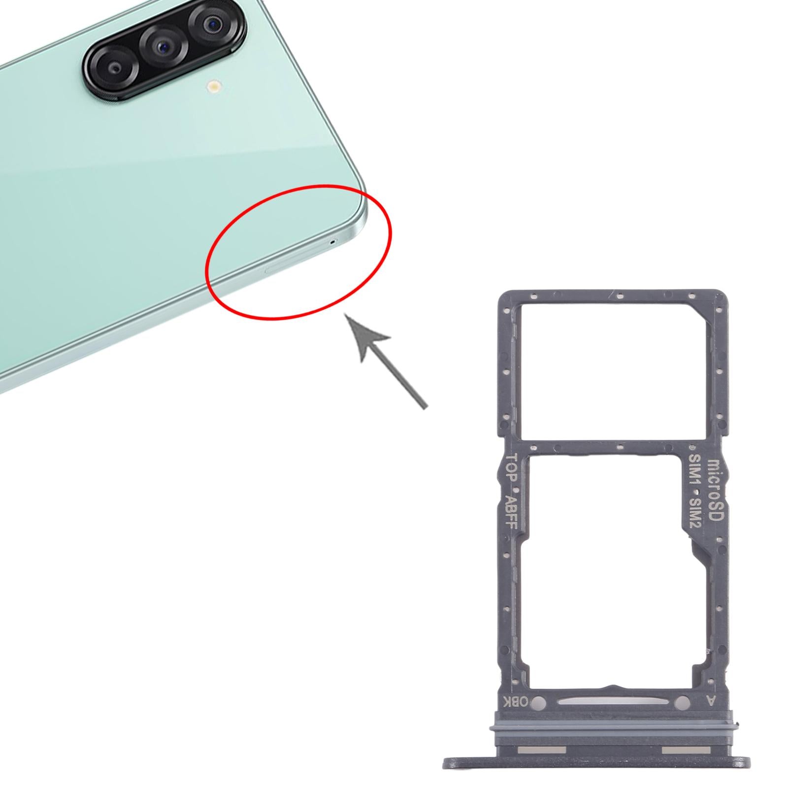 For Samsung Galaxy A26 SM-A266B Original SIM + SIM / Micro SD Card Tray (Black)