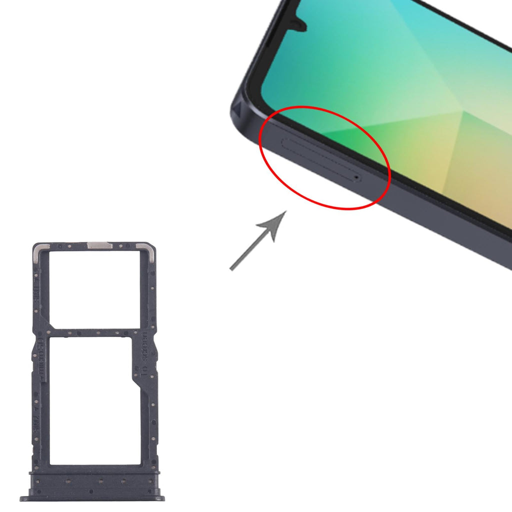 For Samsung Galaxy A06 5G SM-A066B Original SIM + SIM / Micro SD Card Tray (Black)