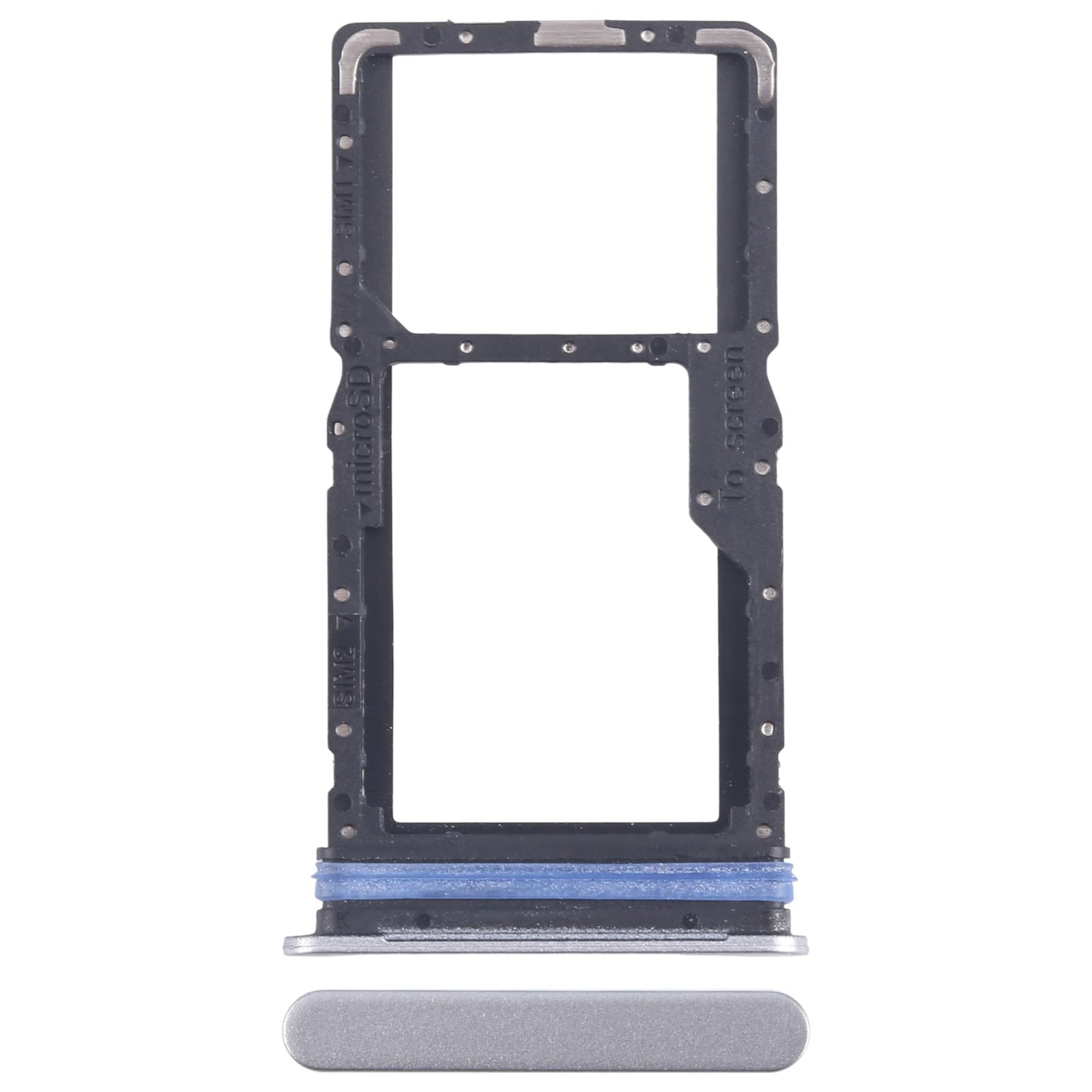 For Samsung Galaxy A06 5G SM-A066B Original SIM + SIM / Micro SD Card Tray (Silver)