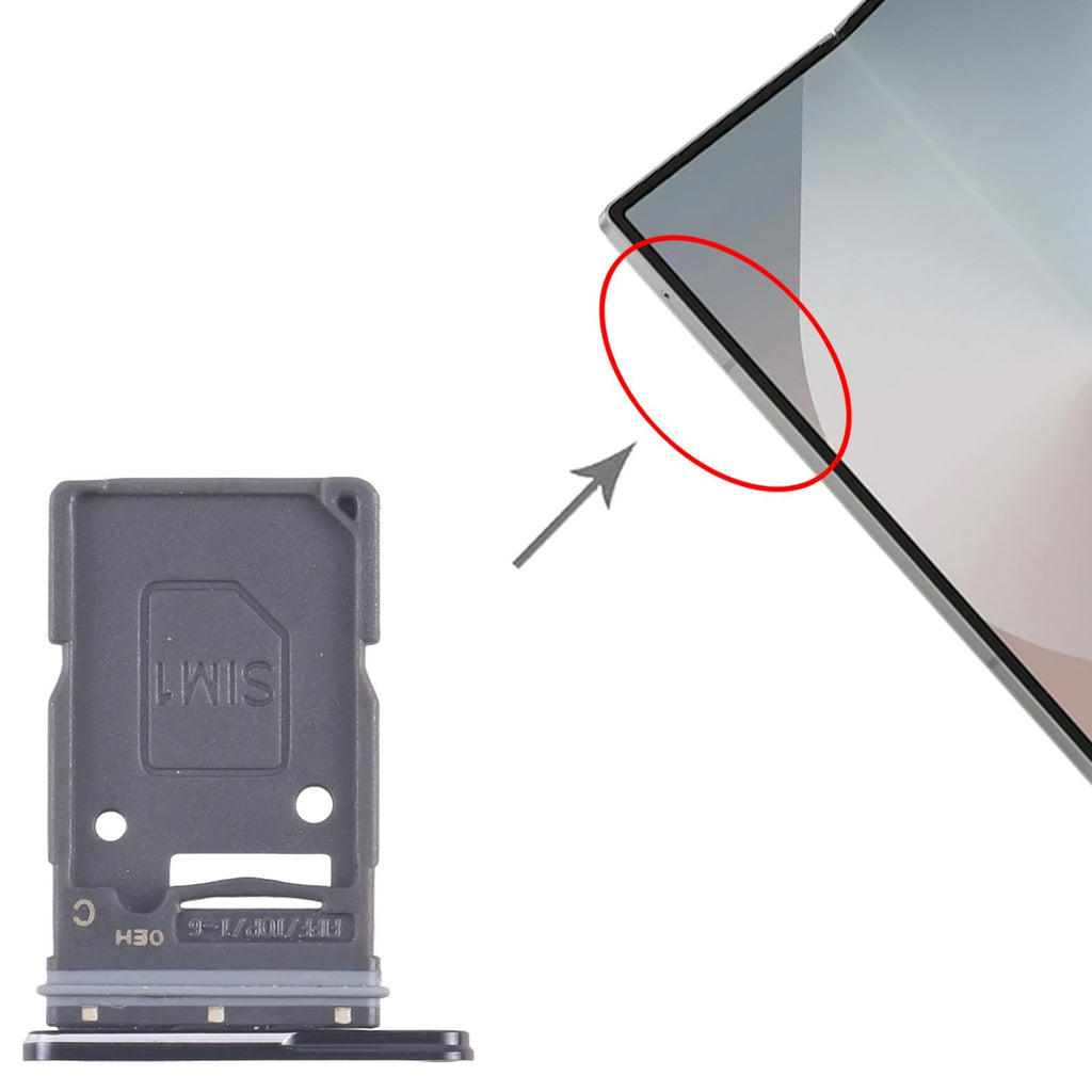 For Samsung Galaxy Z Fold7 SM-F966U US Version Original SIM Card Tray (Black)
