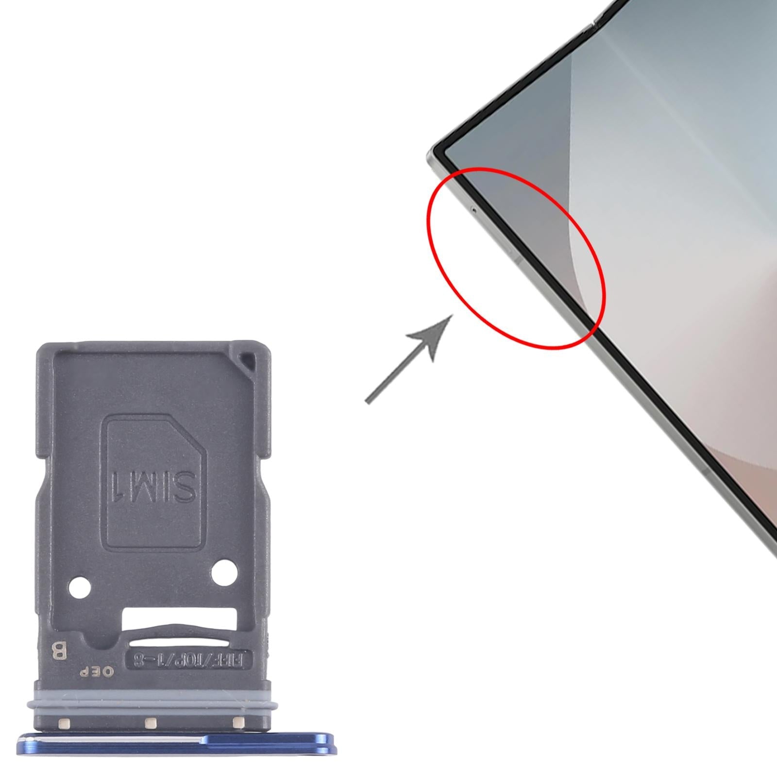 For Samsung Galaxy Z Fold7 SM-F966U US Version Original SIM Card Tray (Blue)
