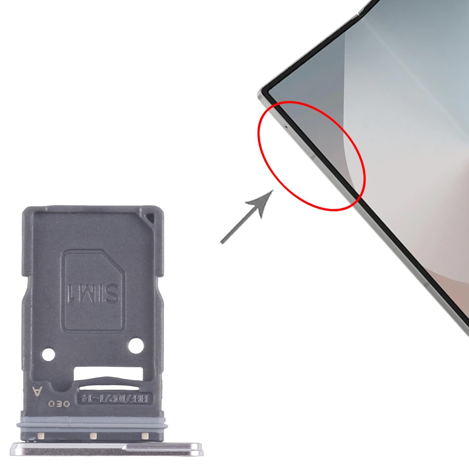 For Samsung Galaxy Z Fold7 SM-F966U US Version Original SIM Card Tray (Silver)