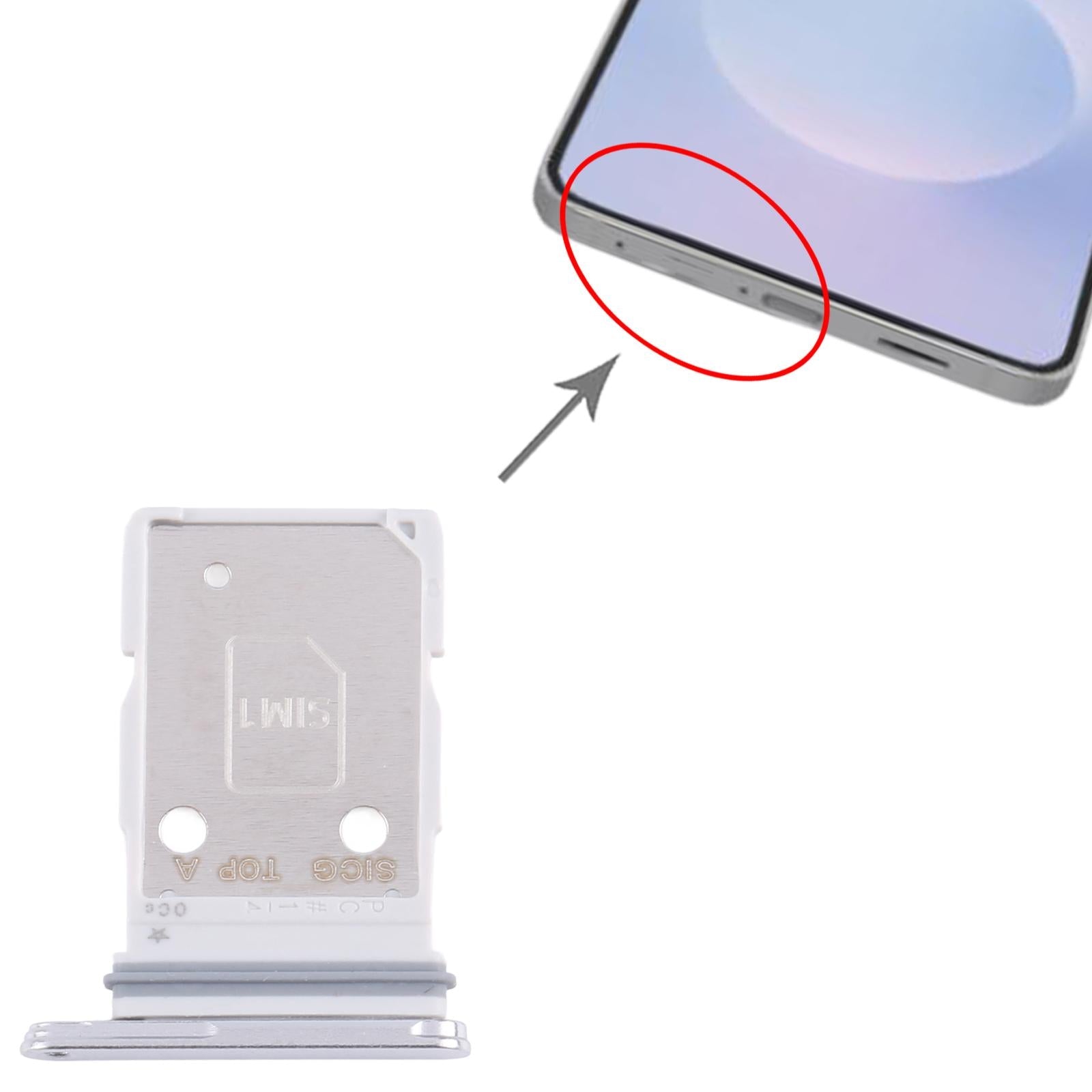 For Samsung Galaxy S25 Edge SIM Card Tray + SIM Card Tray (Silver)