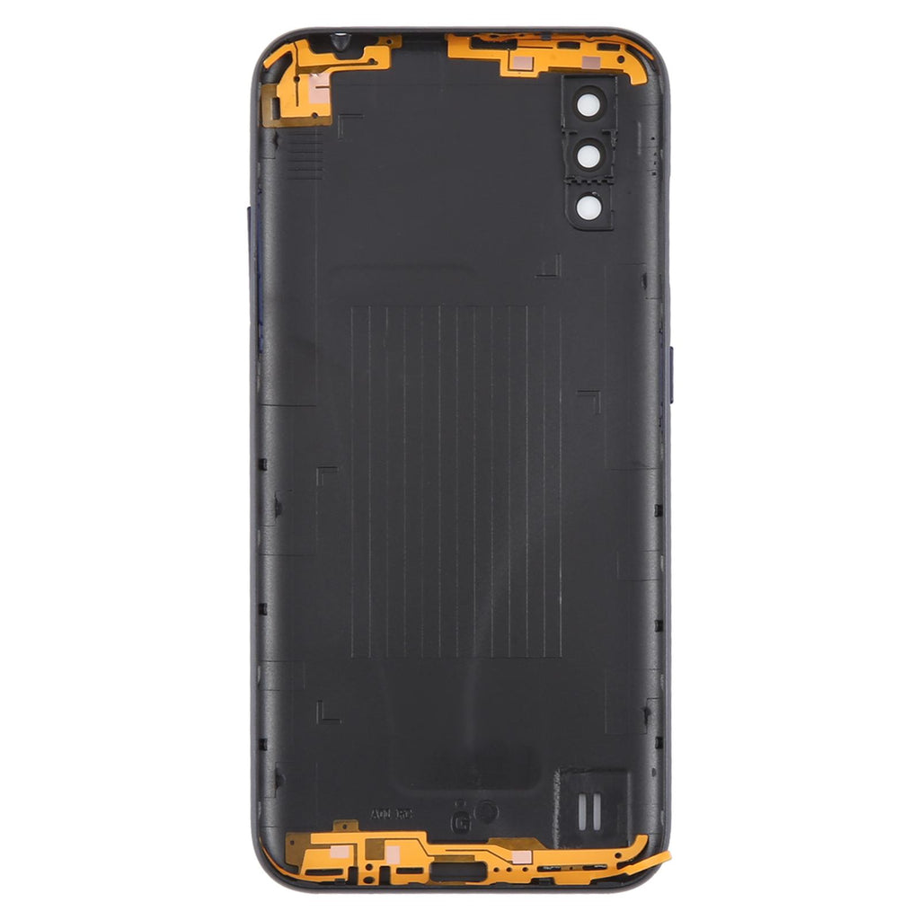For Samsung Galaxy A01 SM-A015F Battery Back Cover with Camera Lens Frame(Blue)