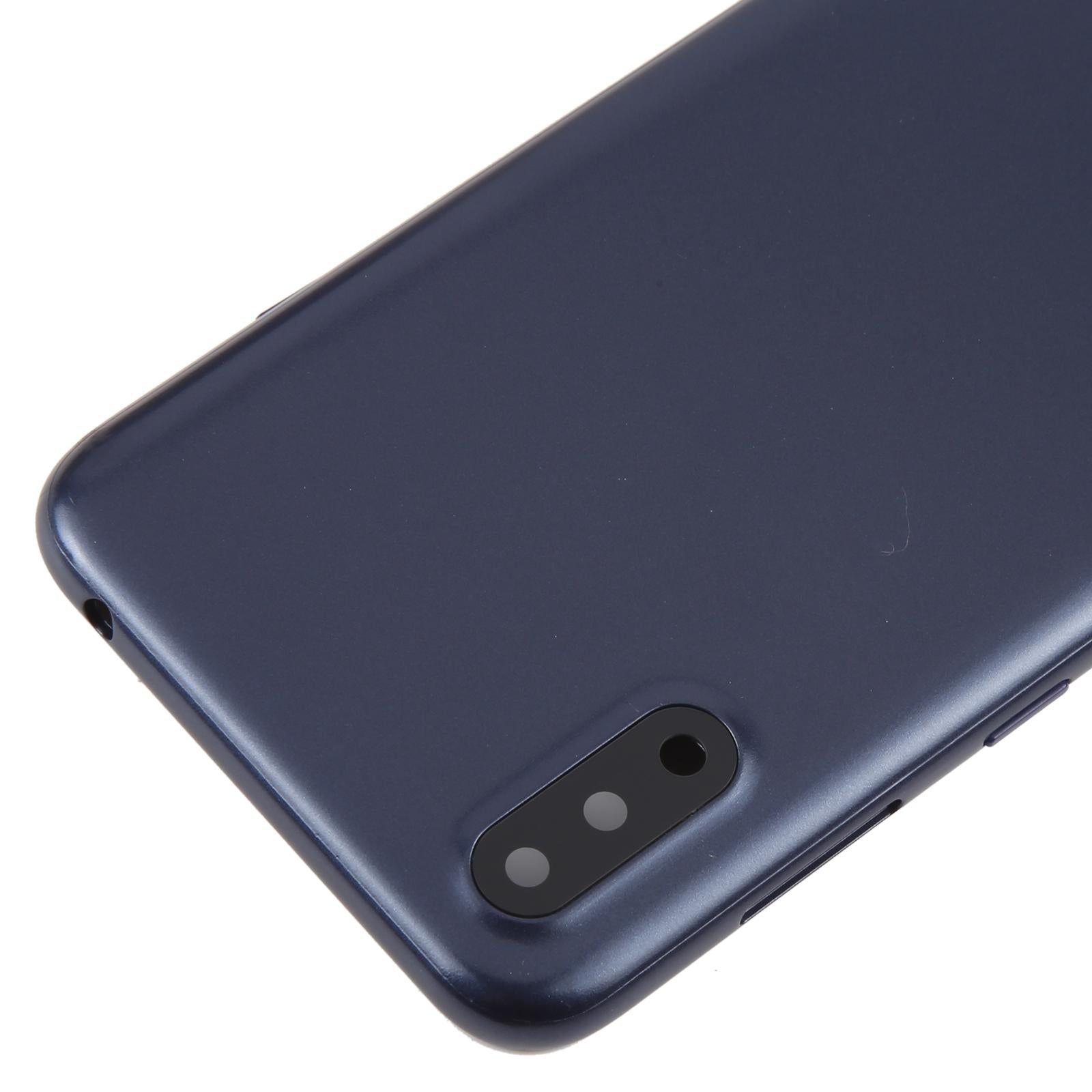For Samsung Galaxy A01 SM-A015F Battery Back Cover with Camera Lens Frame(Blue)