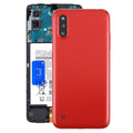 For Samsung Galaxy A01 SM-A015F Battery Back Cover with Camera Lens Frame(Red)