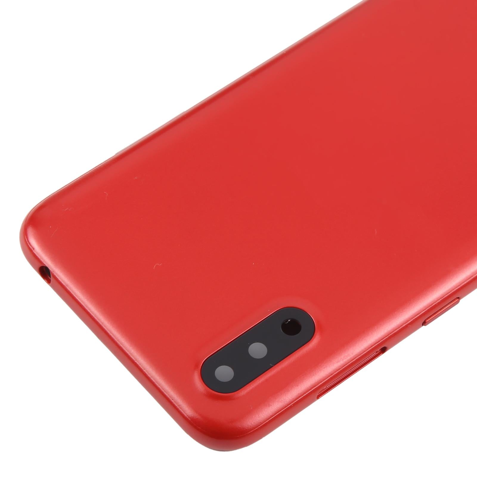 For Samsung Galaxy A01 SM-A015F Battery Back Cover with Camera Lens Frame(Red)