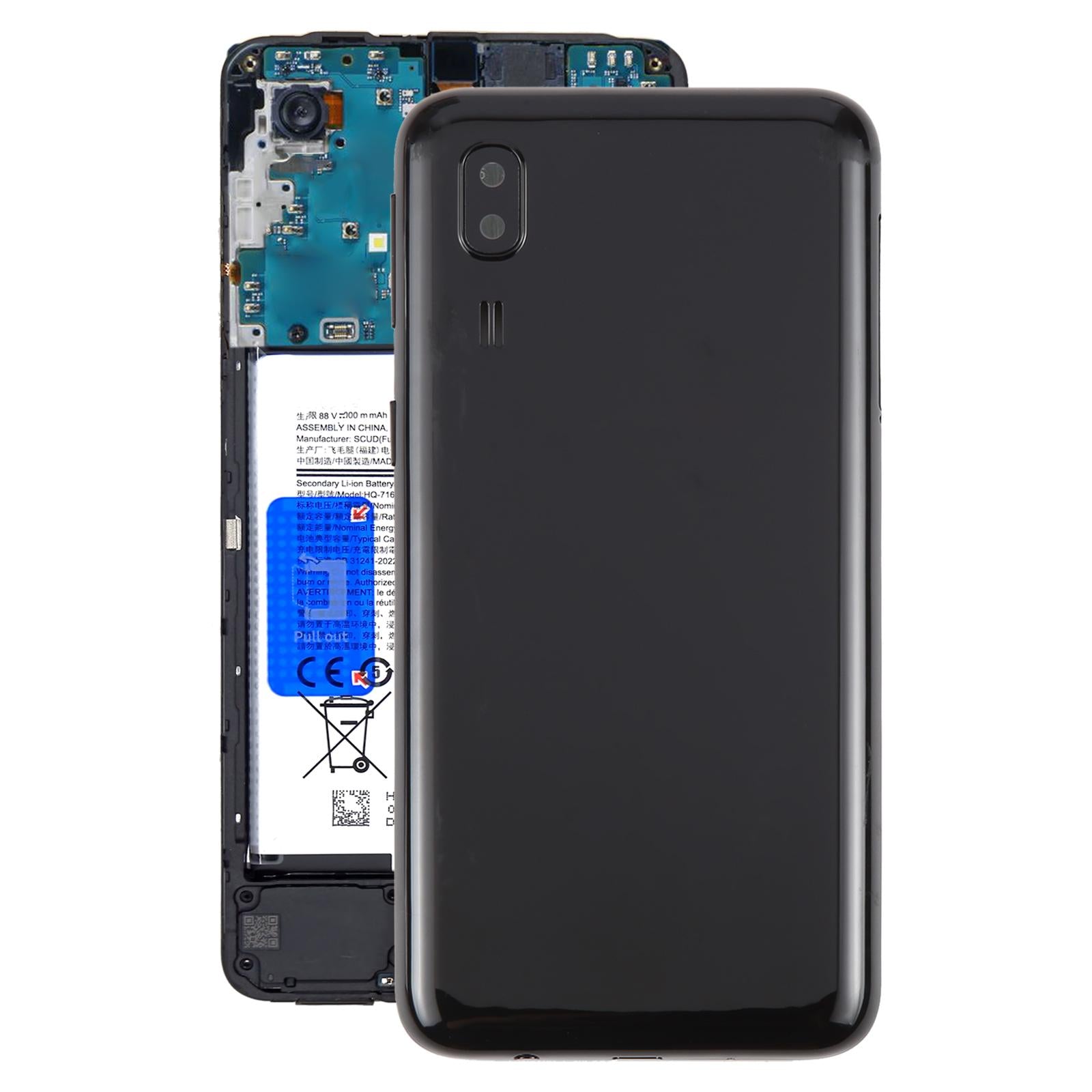 For Samsung Galaxy A2 Core SM-A260F Battery Back Cover with Camera Lens Frame(Gray)