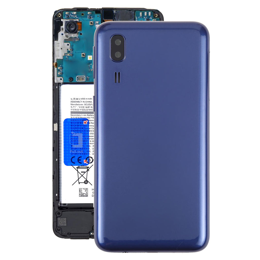 For Samsung Galaxy A2 Core SM-A260F Battery Back Cover with Camera Lens Frame(Blue)