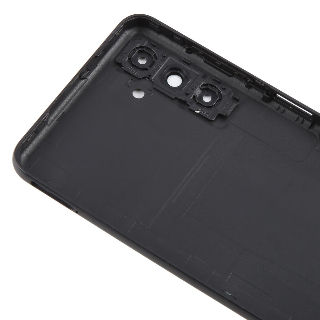 For Samsung Galaxy A04s SM-A047F Battery Back Cover with Camera Lens Frame(Black)