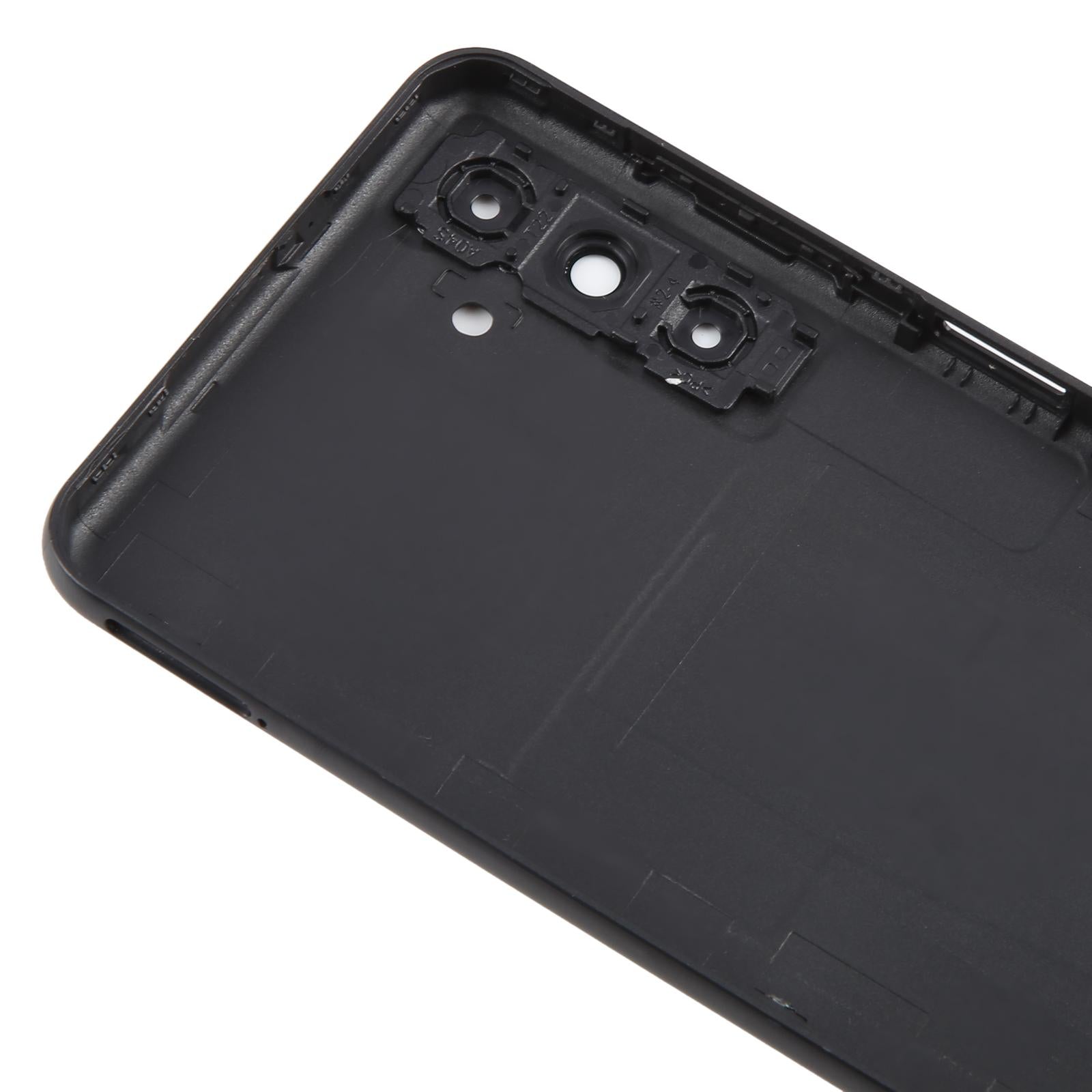 For Samsung Galaxy A04s SM-A047F Battery Back Cover with Camera Lens Frame(Black)