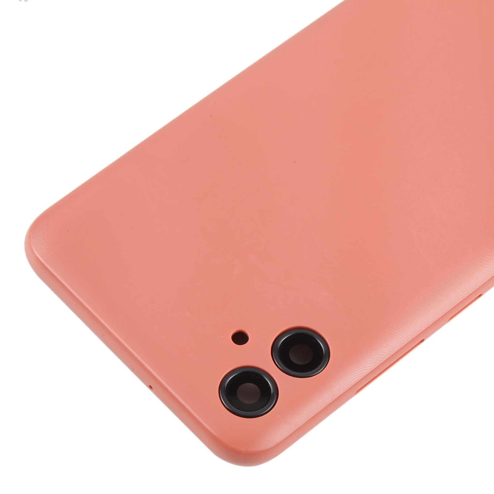 For Samsung Galaxy A04e SM-A042F Battery Back Cover with Camera Lens Frame(Pink)