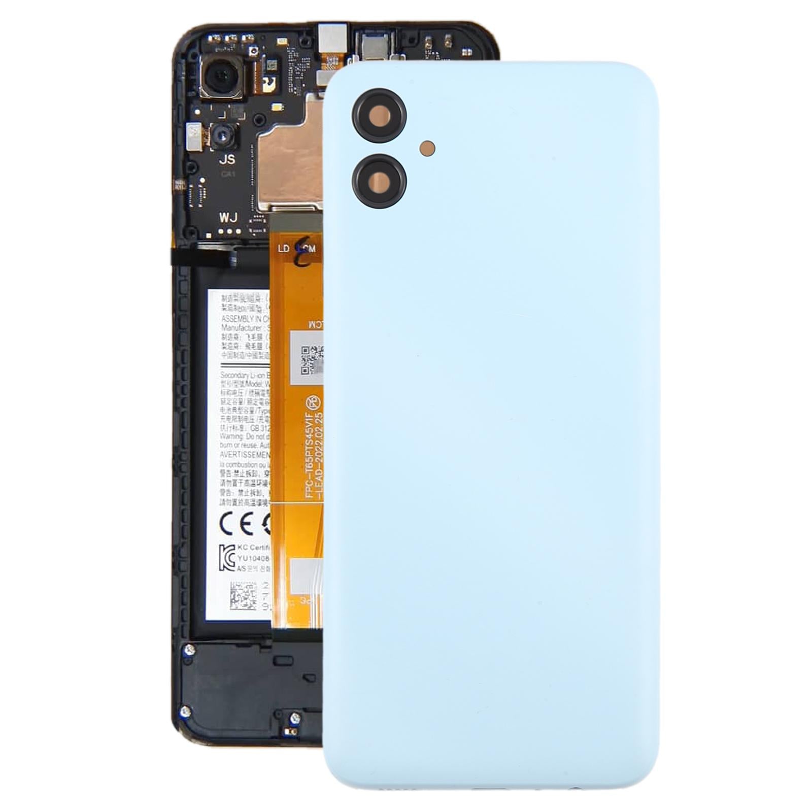 For Samsung Galaxy A04e SM-A042F Battery Back Cover with Camera Lens Frame(Blue)