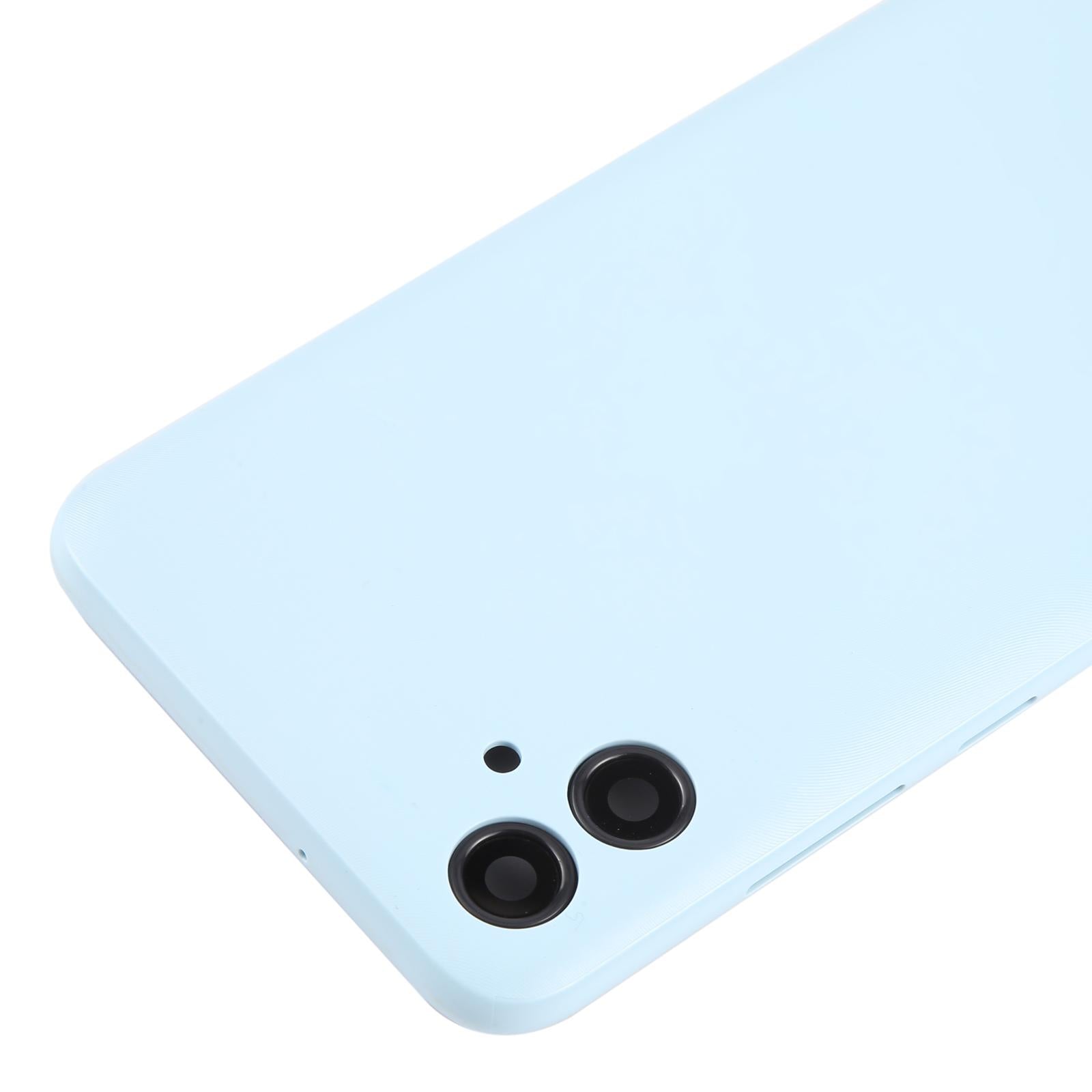 For Samsung Galaxy A04e SM-A042F Battery Back Cover with Camera Lens Frame(Blue)