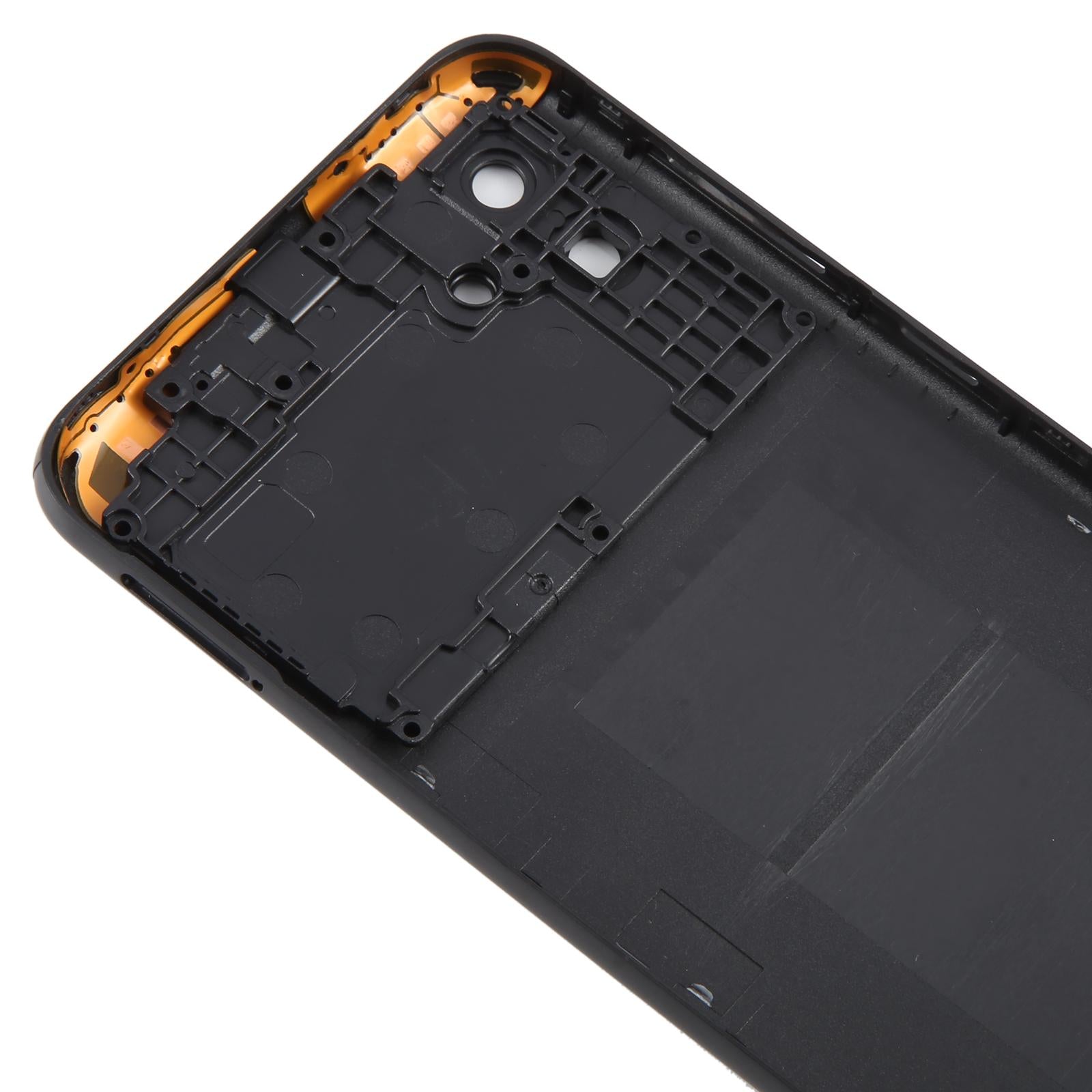 For Samsung Galaxy A04 SM-A045F Battery Back Cover with Camera Lens Frame(Black)