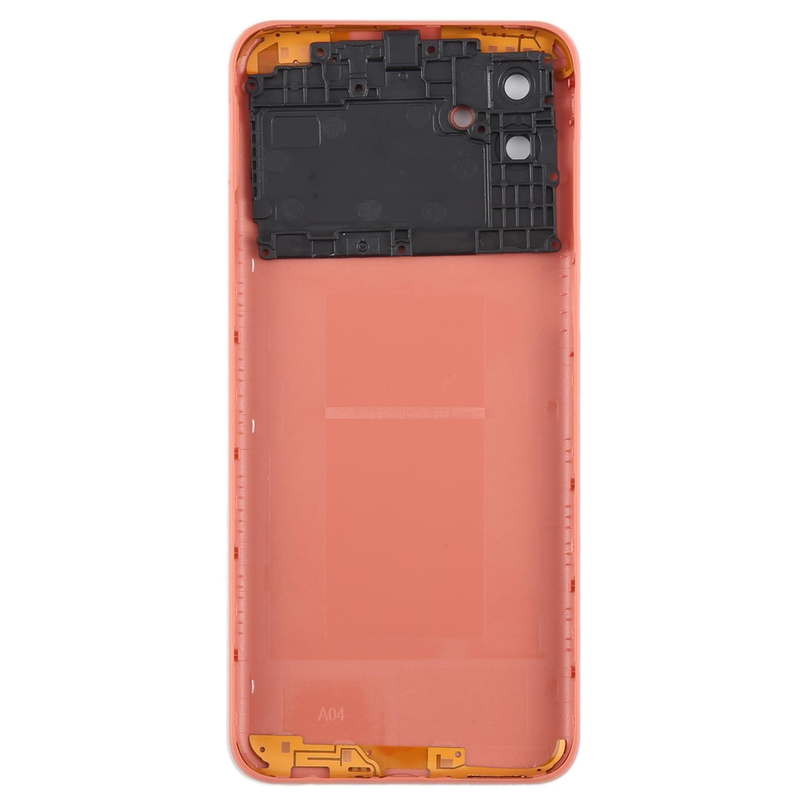 For Samsung Galaxy A04 SM-A045F Battery Back Cover with Camera Lens Frame(Pink)