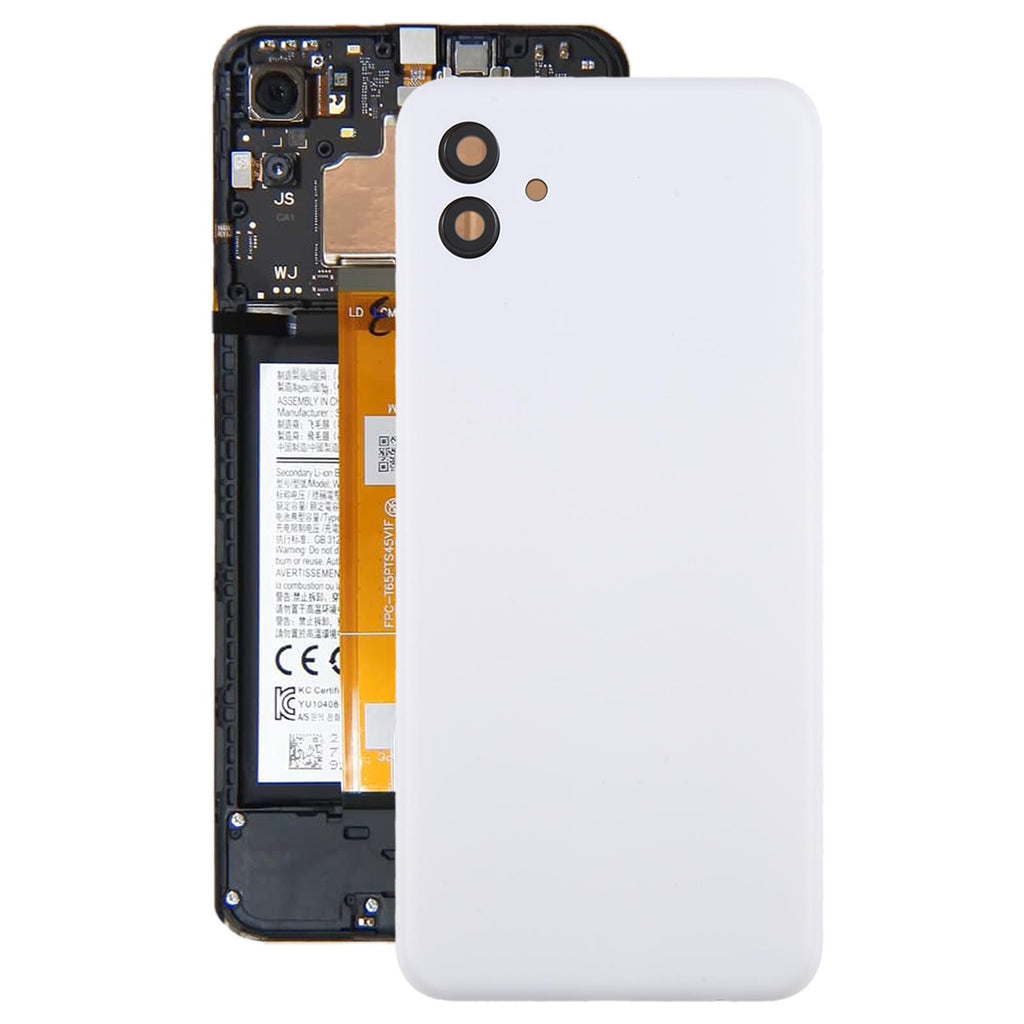 For Samsung Galaxy A04 SM-A045F Battery Back Cover with Camera Lens Frame(White)