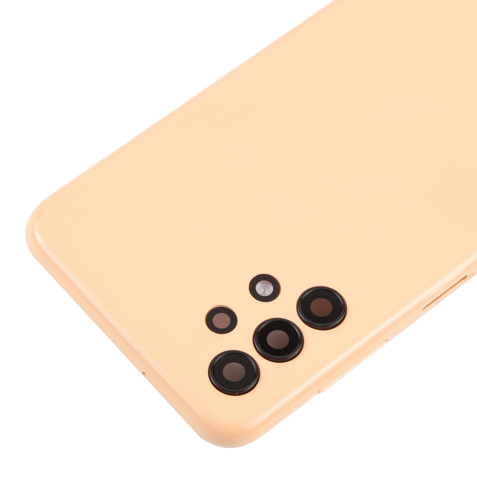 For Samsung Galaxy A13 SM-A135F Battery Back Cover with Camera Lens Frame(Orange)