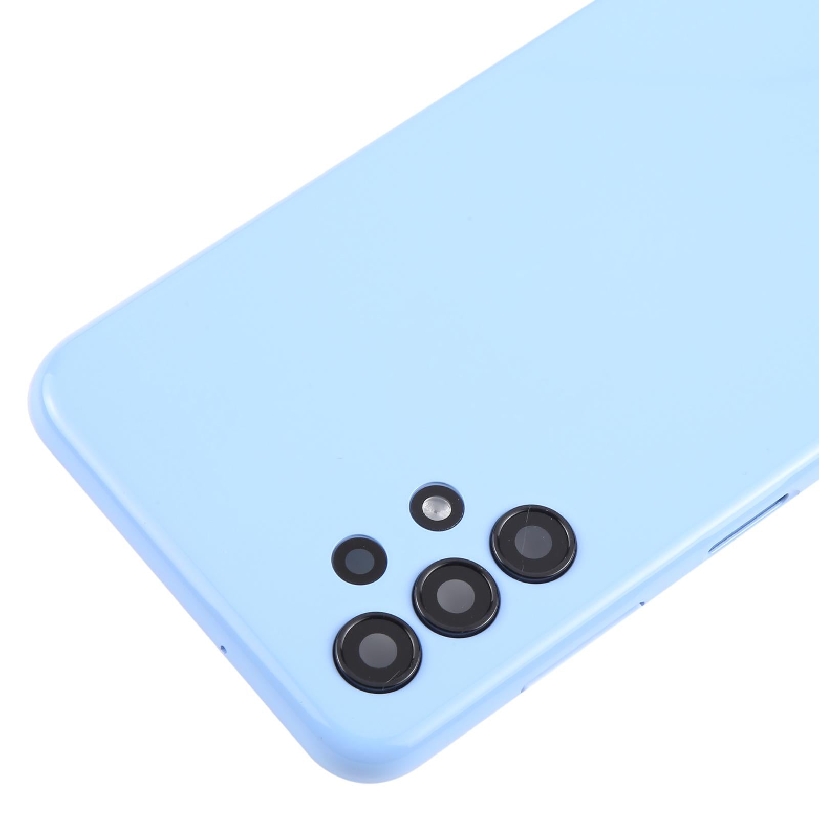 For Samsung Galaxy A13 SM-A135F Battery Back Cover with Camera Lens Frame(Blue)
