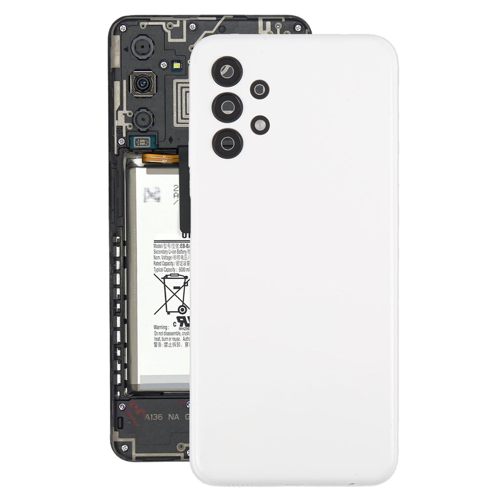 For Samsung Galaxy A13 SM-A135F Battery Back Cover with Camera Lens Frame(White)