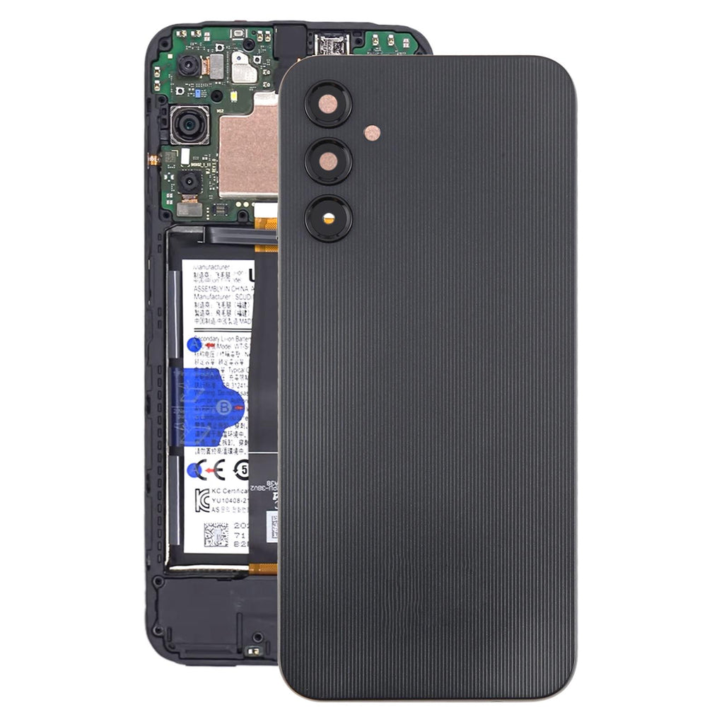 For Samsung Galaxy A14 SM-A145F Battery Back Cover with Camera Lens Frame(Black)