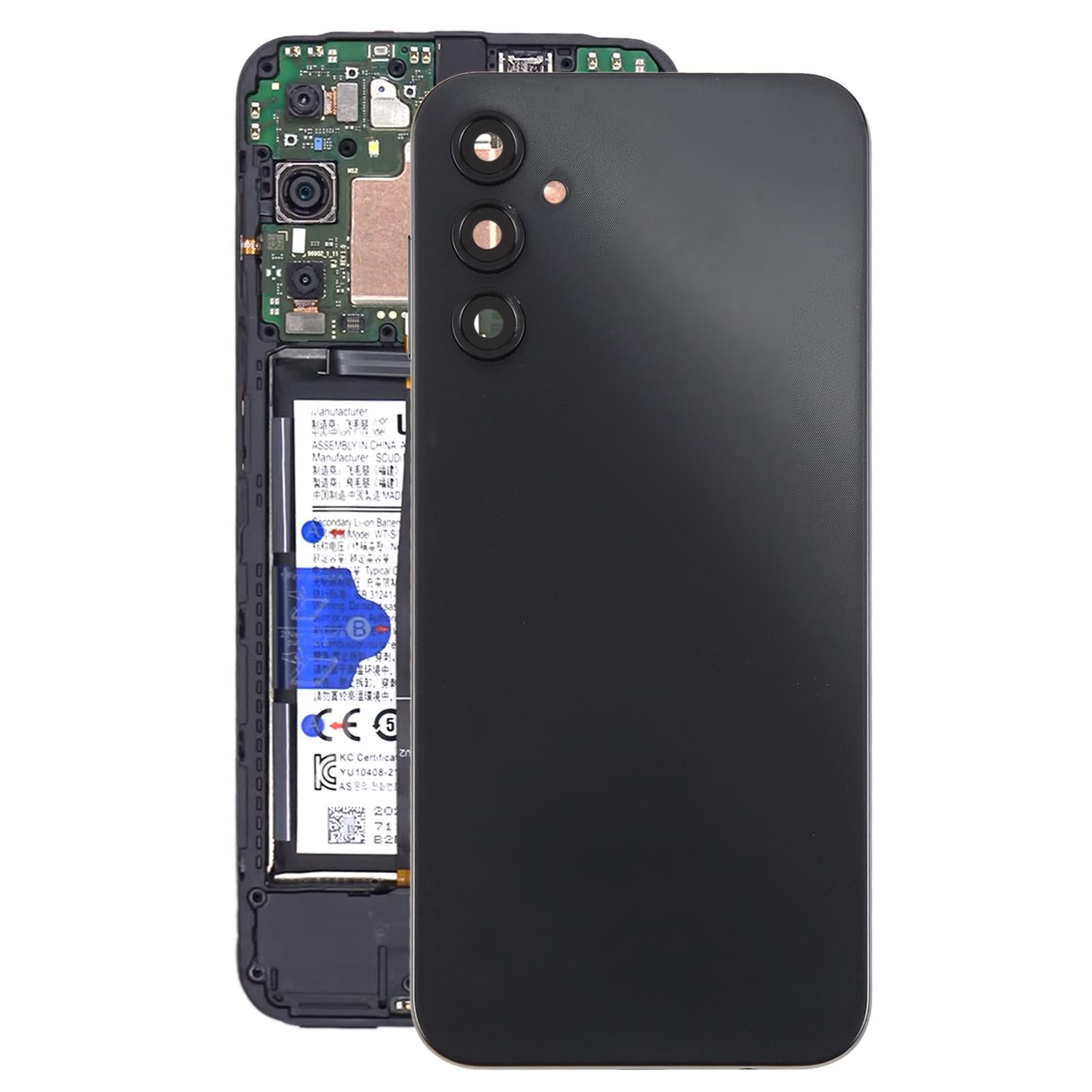 For Samsung Galaxy A14 5G SM-A146B Battery Back Cover with Camera Lens Frame(Black)