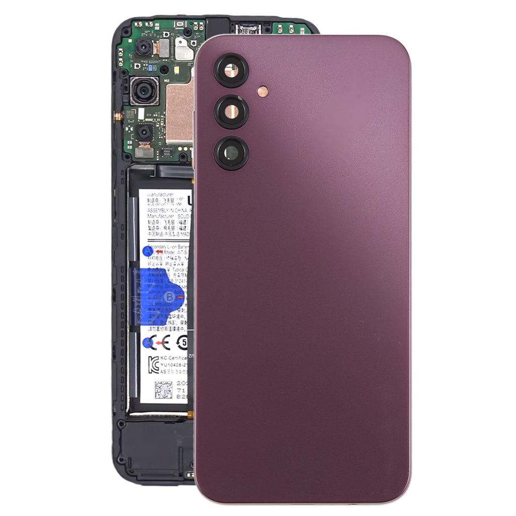 For Samsung Galaxy A14 5G SM-A146B Battery Back Cover with Camera Lens Frame(Purple)